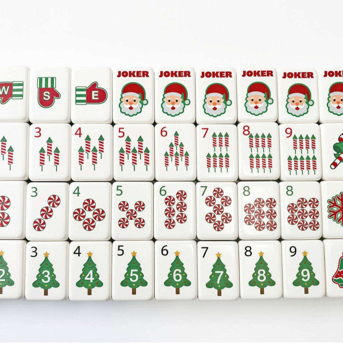 Christmas Mahjong Tile Four-Layer Mahjong Acrylic Mahjong Tiles