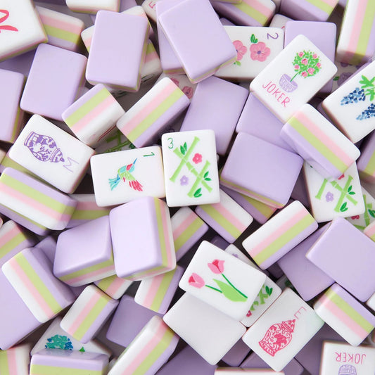 Lavender America Mahjong Tile Four-Layer Mahjong Acrylic Mahjong Tiles oh my mahjong tiles