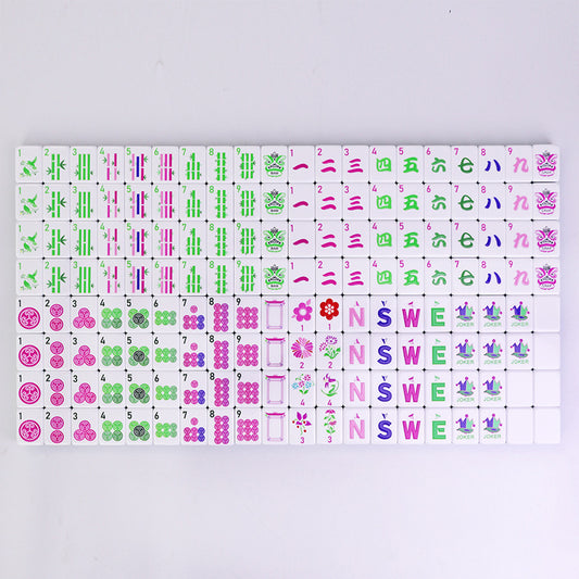American-style Hand-pulled Green Mahjong Tiles
