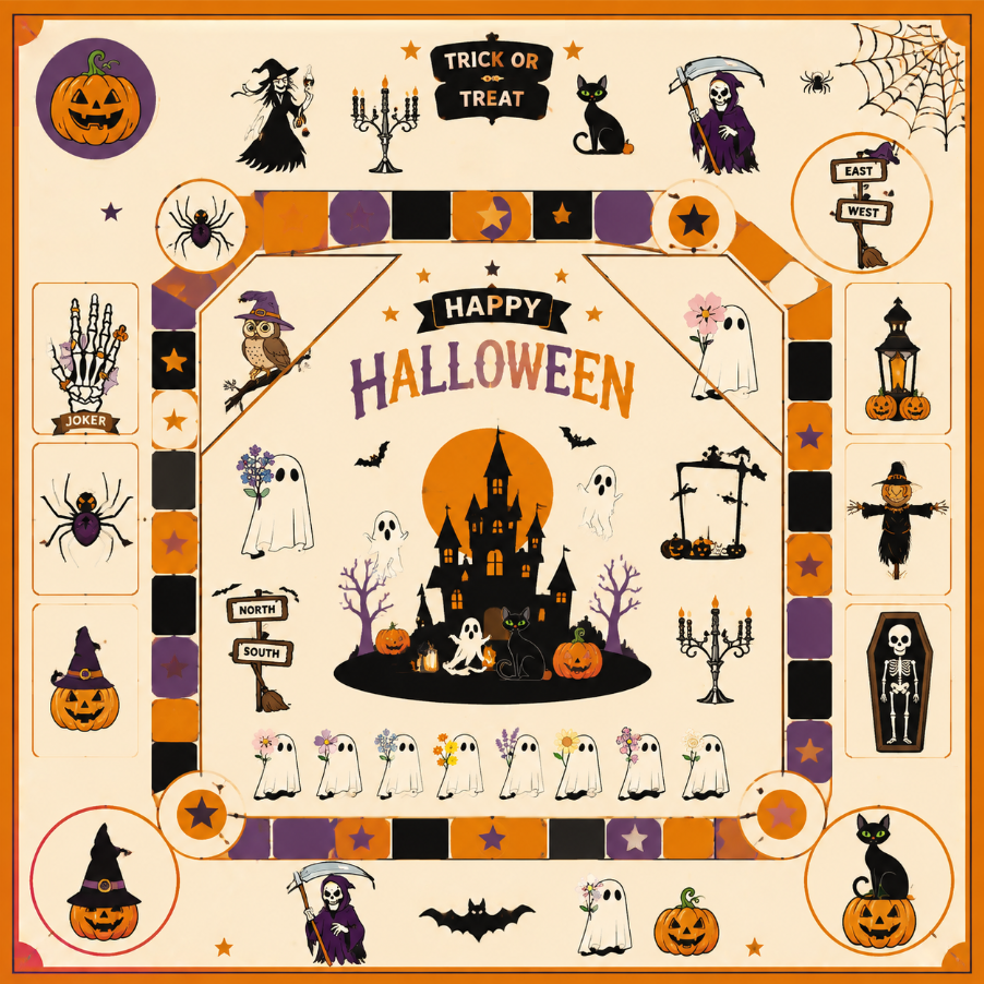 Halloween Mahjong Tile mat