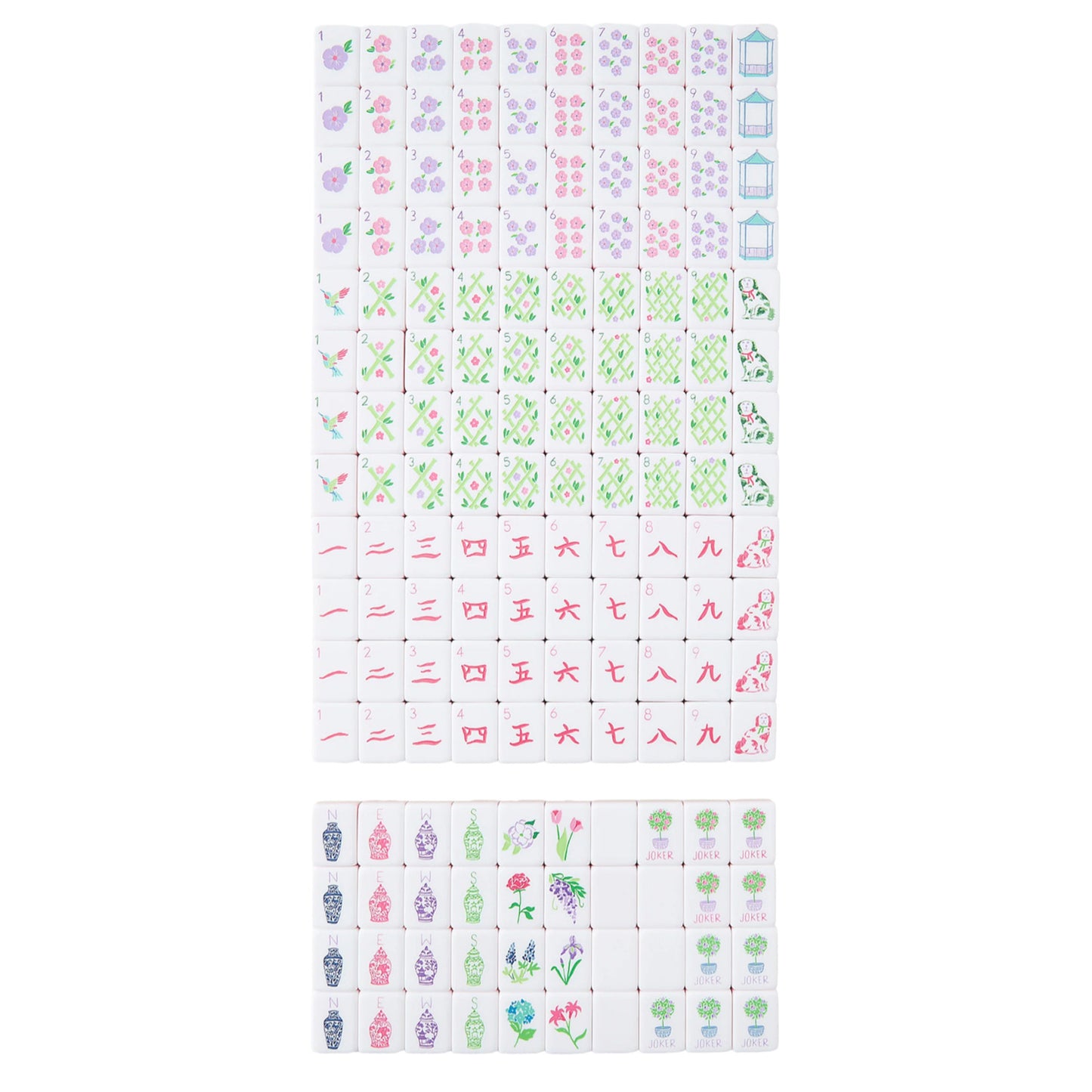 Lavender America Mahjong Tile Four-Layer Mahjong Acrylic Mahjong Tiles oh my mahjong tiles