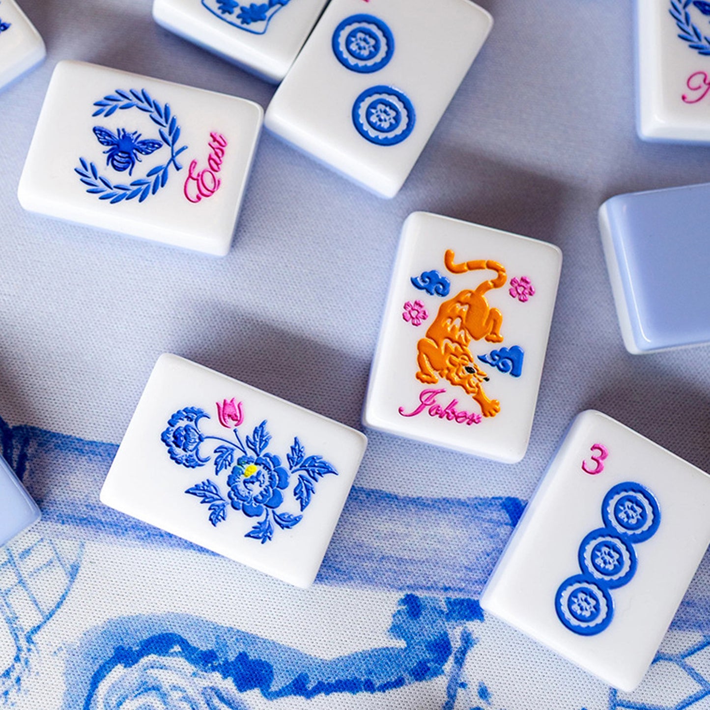 Blue mahjong tiles mahjong tiles Mahjong Acrylic Mahjong Tiles