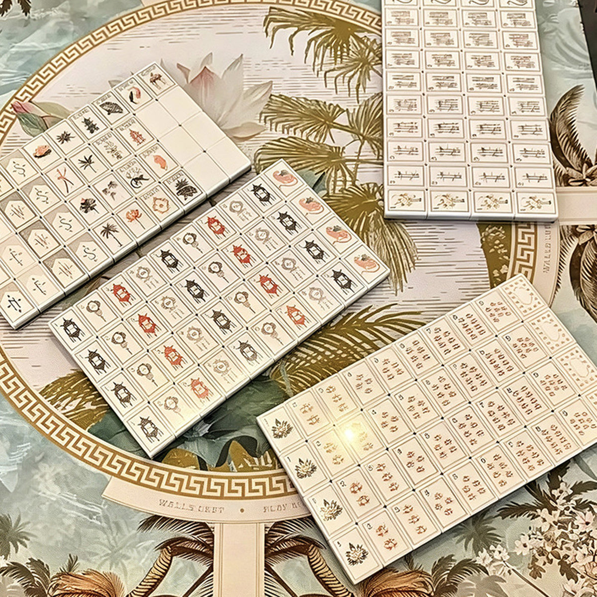 White Lotus mahjong tiles mahjong tiles Mahjong Acrylic Mahjong Tiles