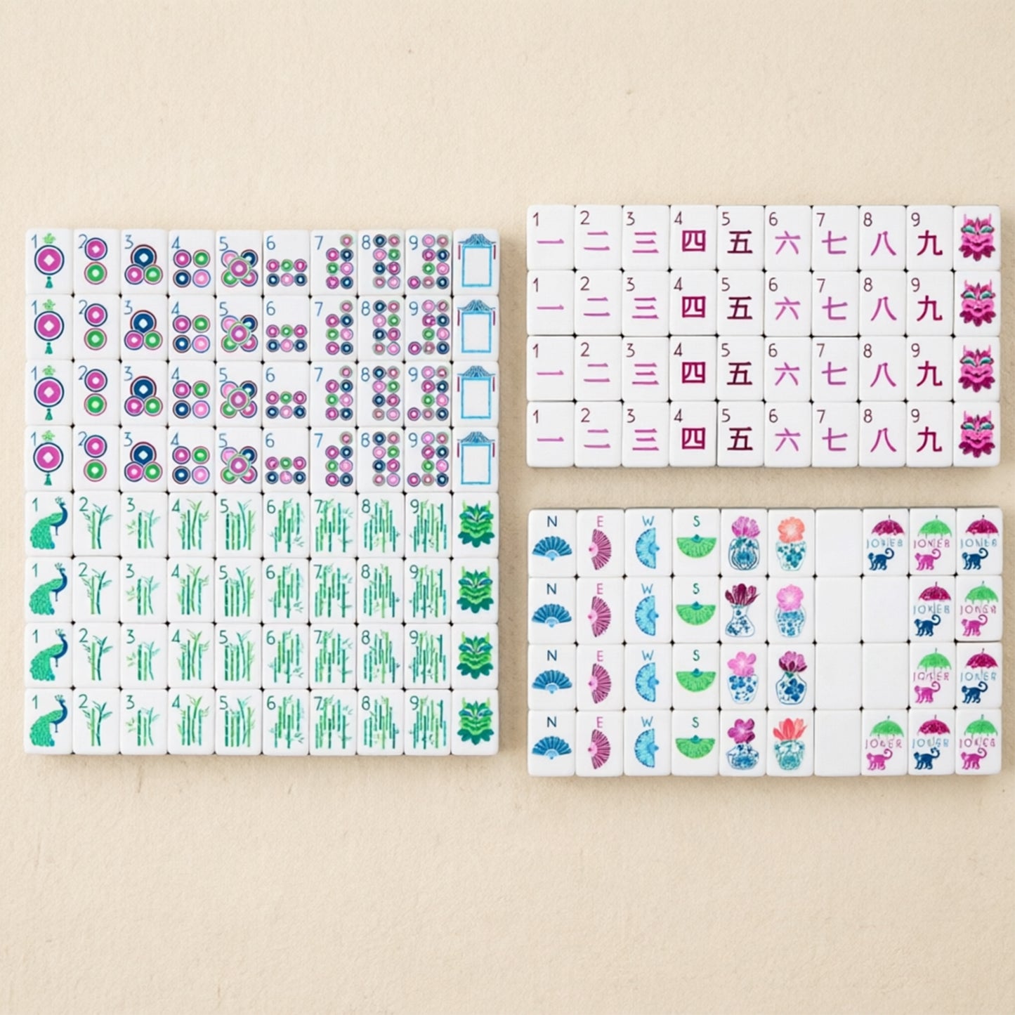 America Mahjong Tile Four-Layer Mahjong Acrylic Mahjong Tiles oh my mahjong tiles
