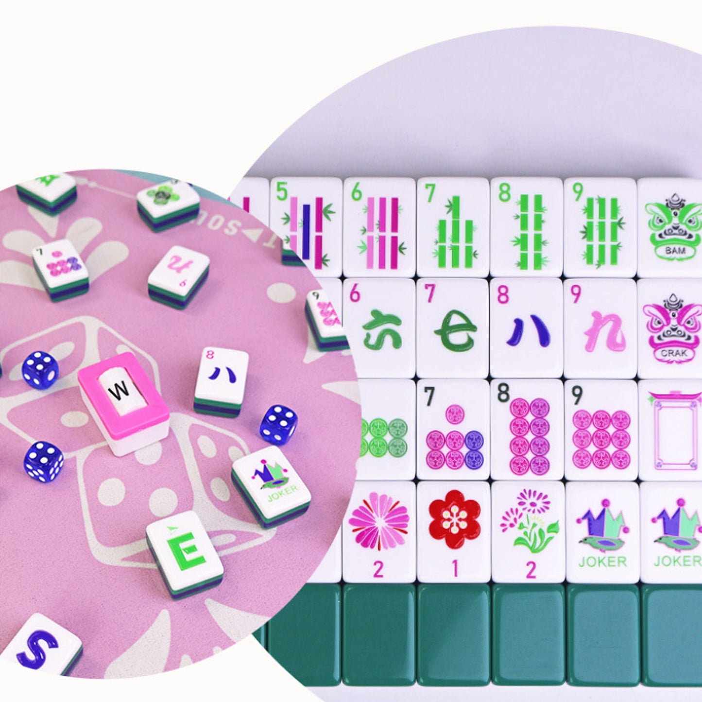 Green Mahjong Tile Four-Layer Mahjong Acrylic Mahjong Tiles oh my mahjong tiles