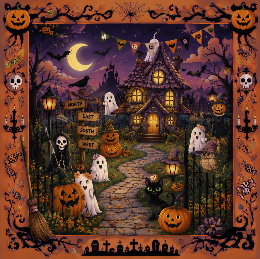 Halloween Mahjong Tile mat