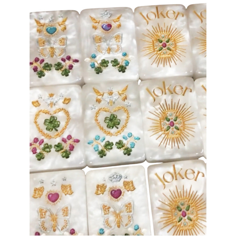 Pearls Mahjong Tile  Four-Layer Mahjong Acrylic Mahjong Tiles