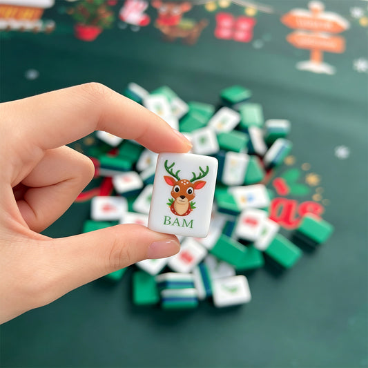 Christmas Mahjong Tile  Four-Layer Mahjong Acrylic Mahjong Tiles(31.5*16*23mm)