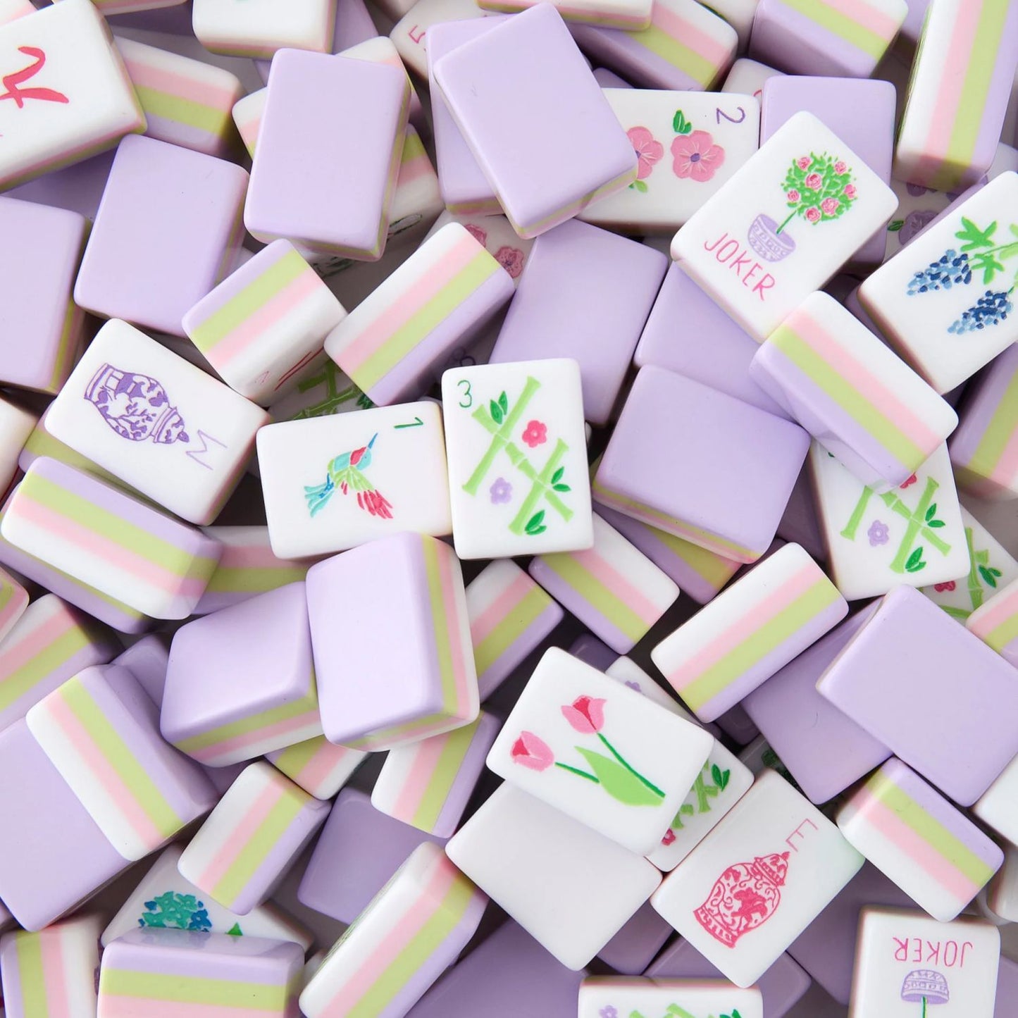 Lavender Mahjong American-style Hand-pulled 166pcs