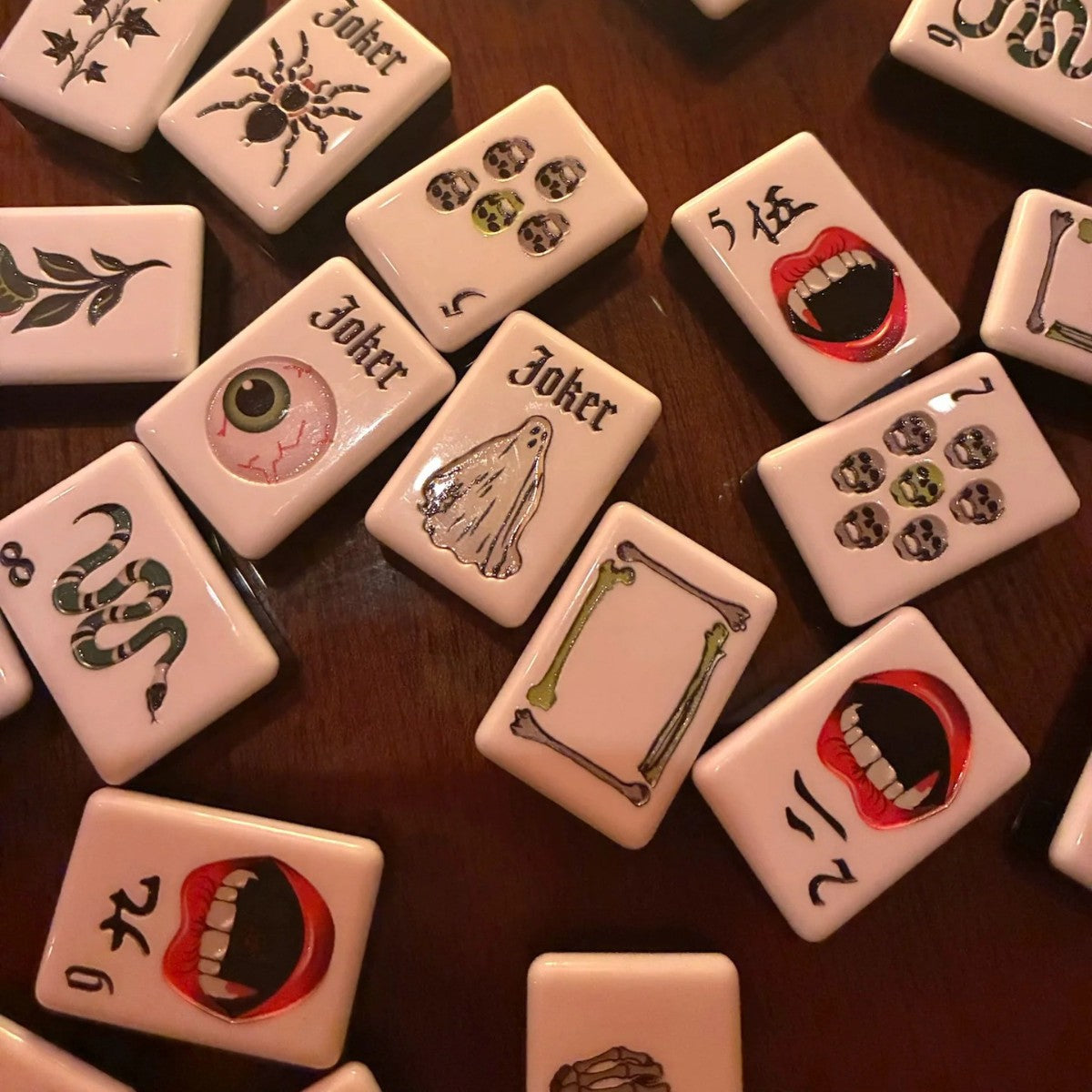 Halloween Mahjong Tiles  (32X23X15mm)