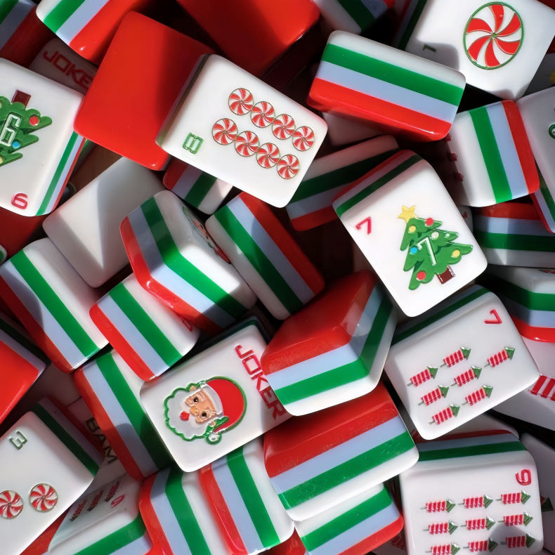 Christmas Mahjong Tile  Four-Layer Mahjong Acrylic Mahjong Tiles