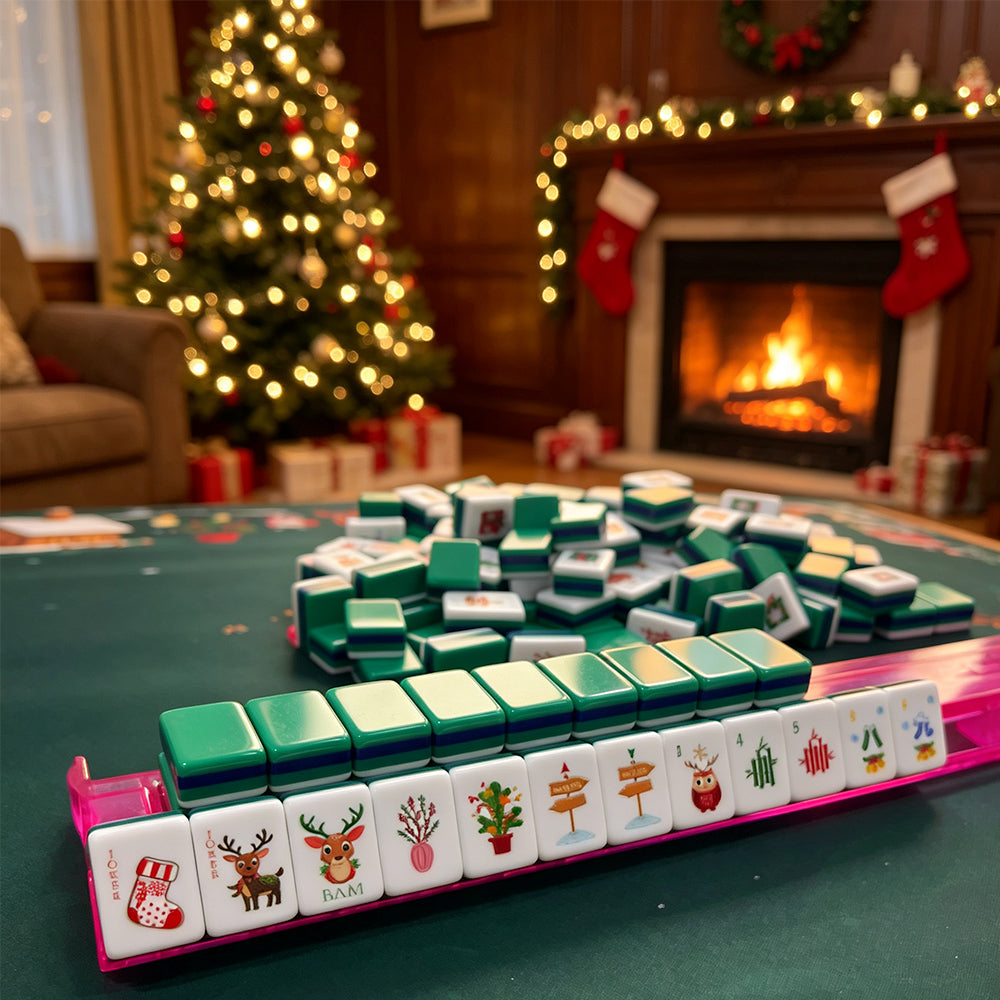 Christmas Mahjong Tile  Four-Layer Mahjong Acrylic Mahjong Tiles(31.5*16*23mm)