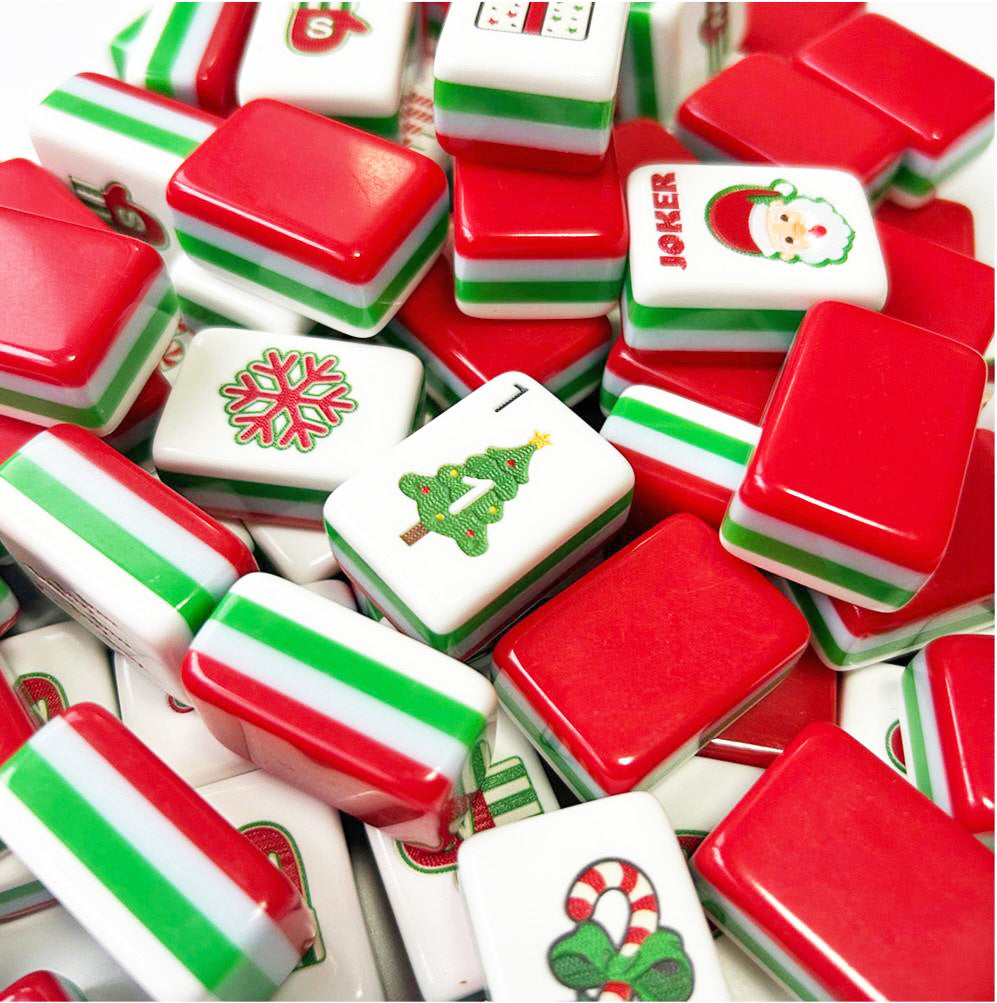 Christmas Mahjong Tile  Four-Layer Mahjong Acrylic Mahjong Tiles
