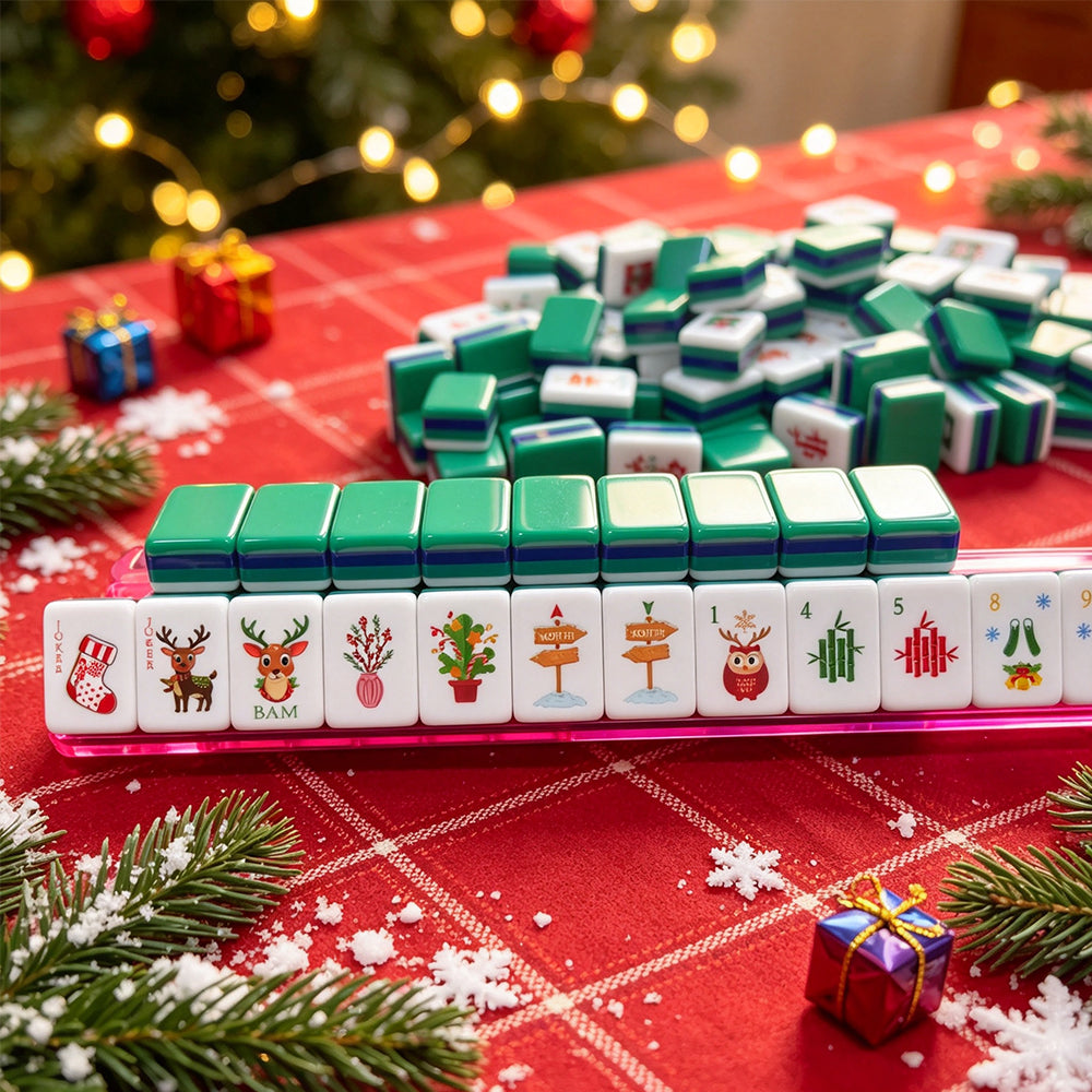 Christmas Mahjong Tile  Four-Layer Mahjong Acrylic Mahjong Tiles(31.5*16*23mm)