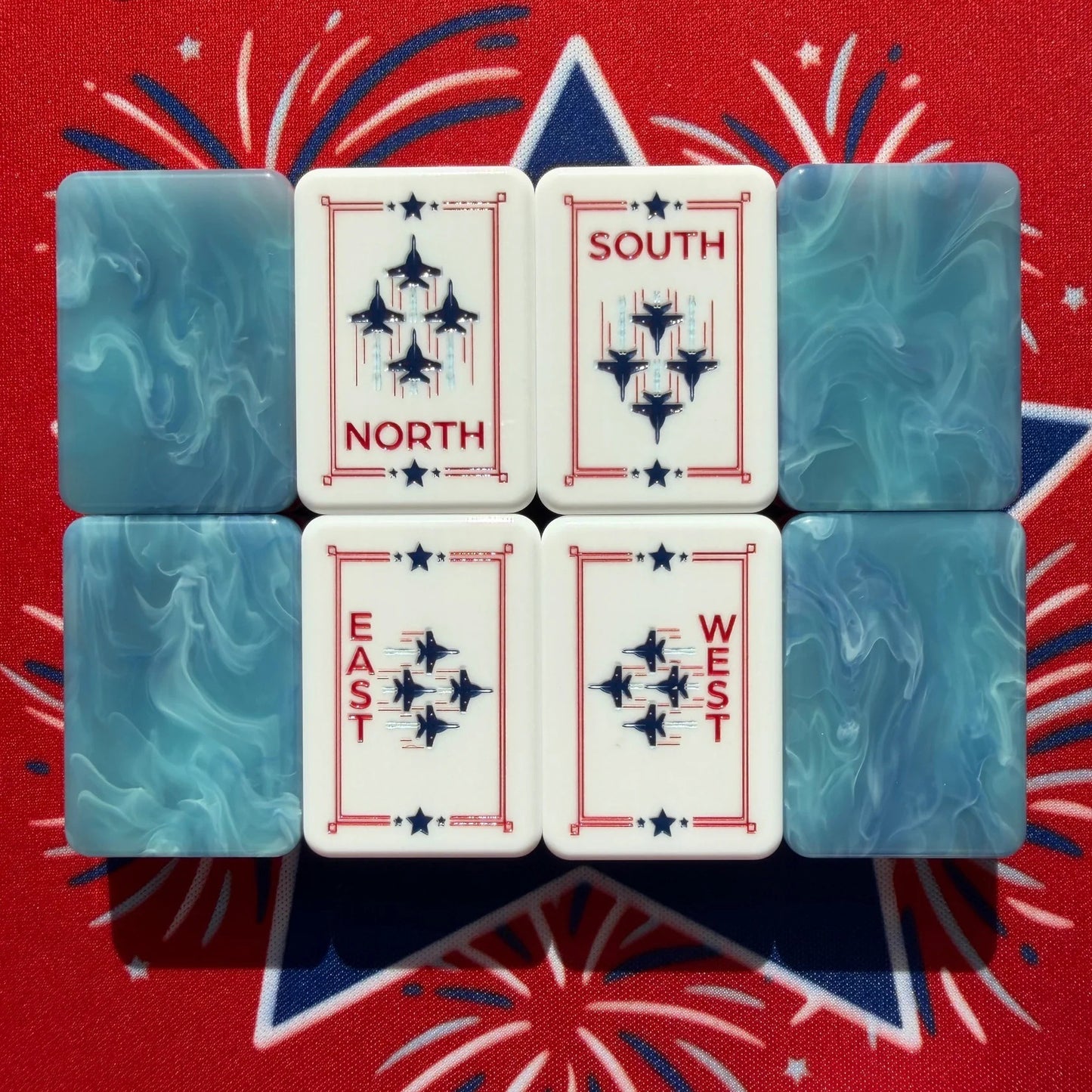 America Firework Mahjong Tiles  (36*25.5*11mm)