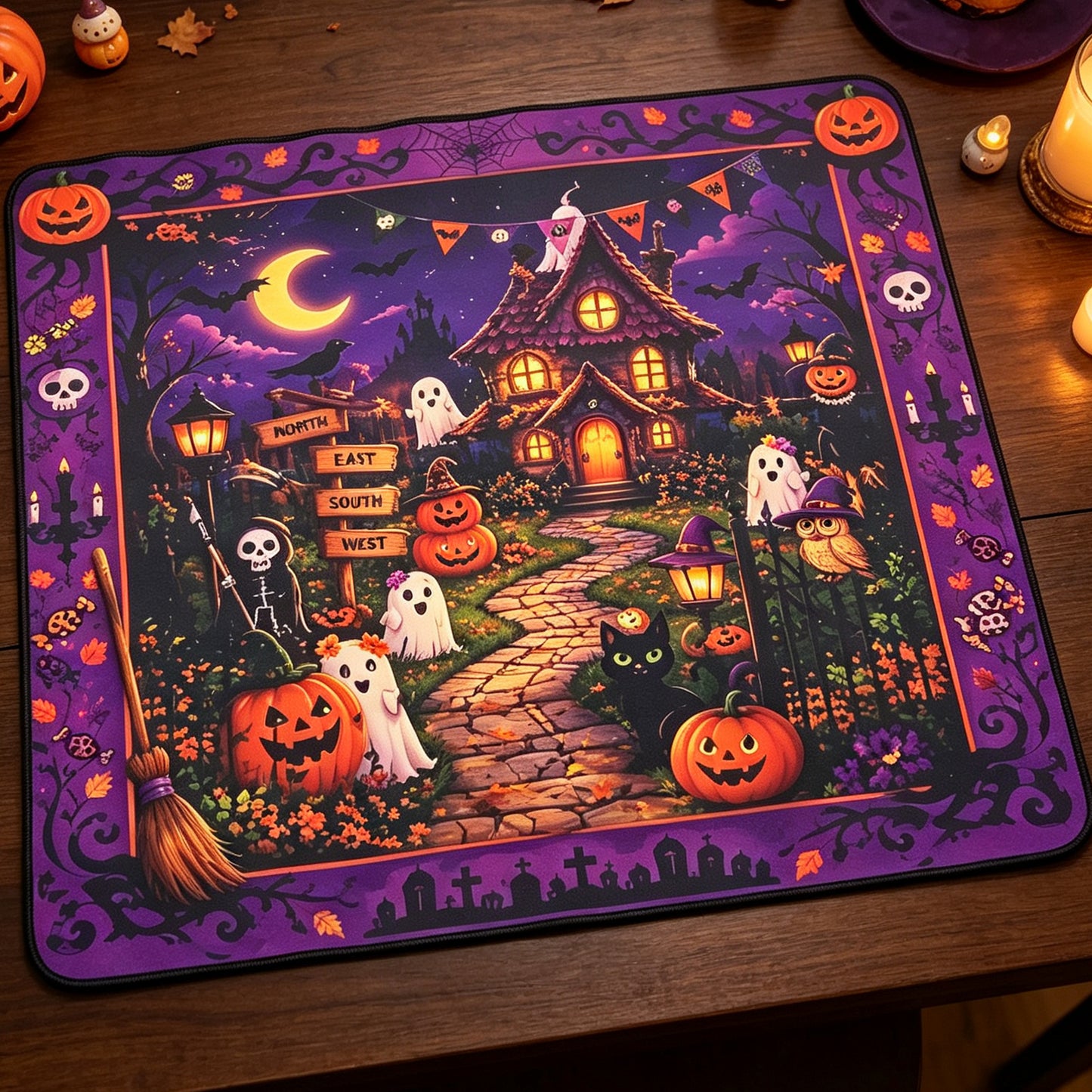 Halloween Mahjong Tile mat