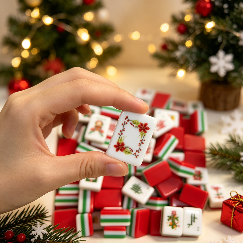 Holly Jolly Christmas Mahjong Tiles