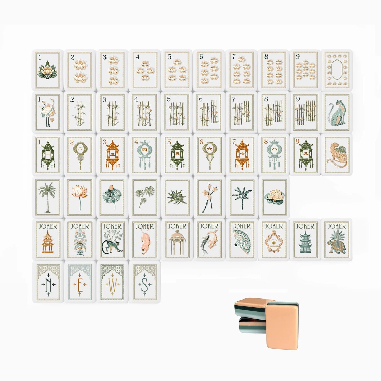 White Lotus mahjong tiles mahjong tiles Mahjong Acrylic Mahjong Tiles