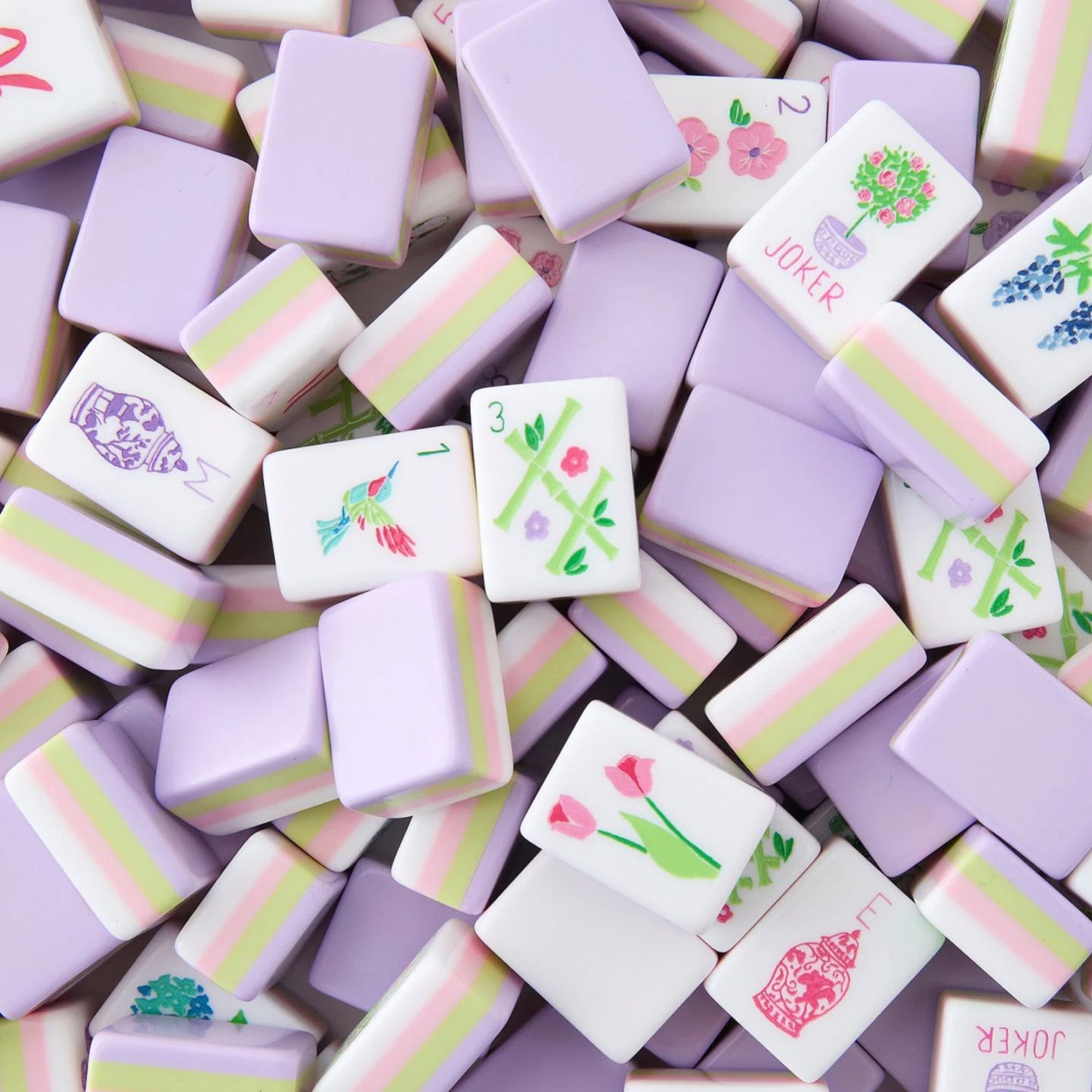 Lavender America Mahjong Tile  Four-Layer Mahjong Acrylic Mahjong Tiles oh my mahjong tiles