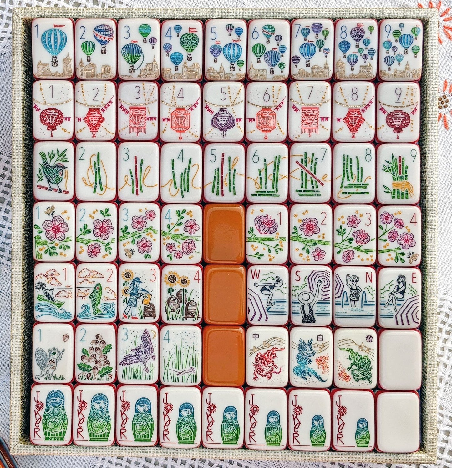 Walk with me Mahjong Tiles  (38X25X18mm)