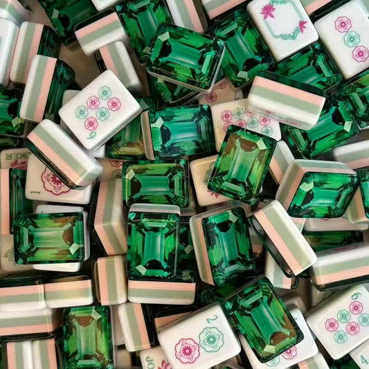 Green  mahjong tiles mahjong tiles Mahjong Acrylic Oh my Mahjong Tiles