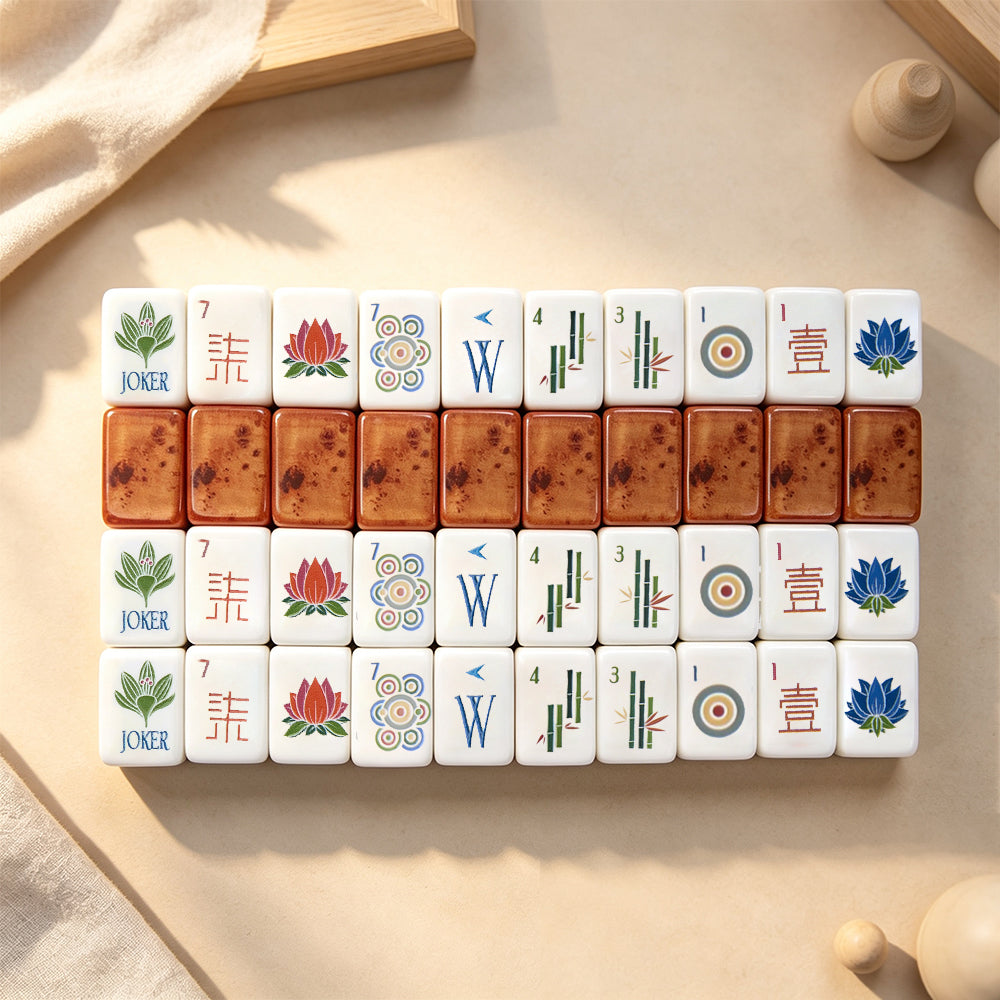 Wooden Acrylic Mahjong Tiles  (31.5*23*16mm)