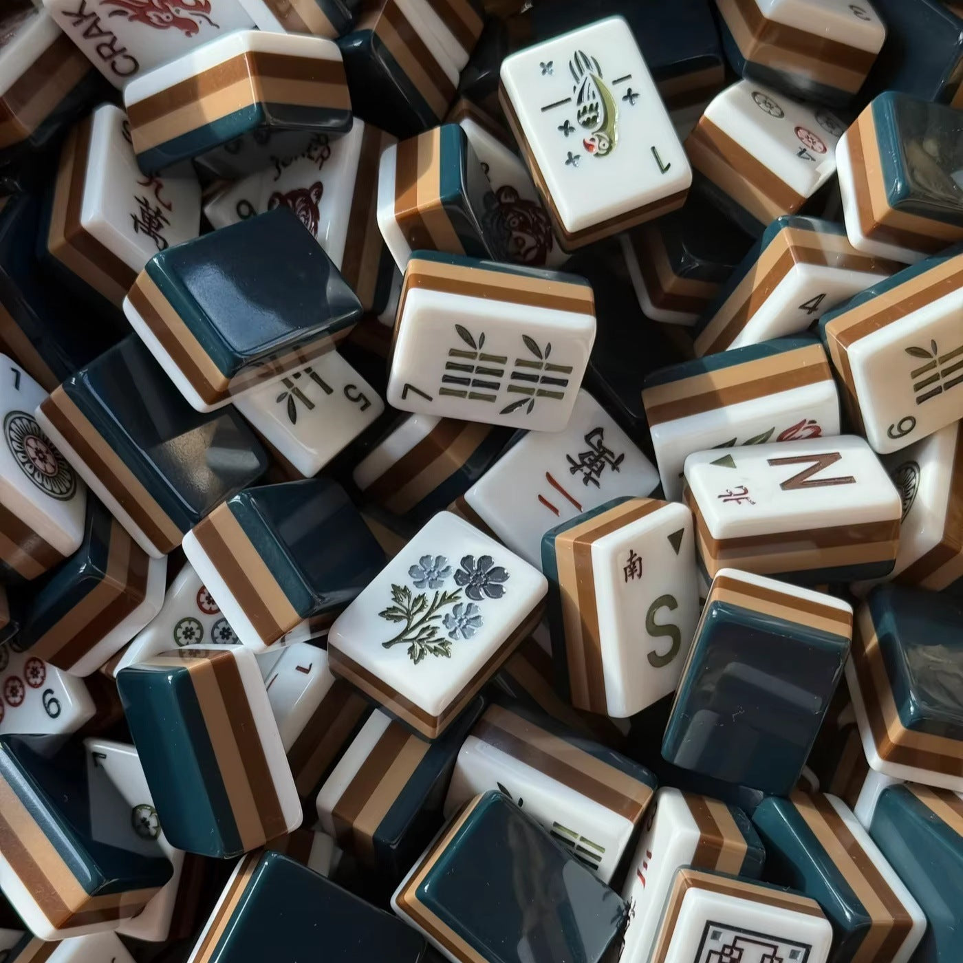 Black Bear Mahjong Tiles  (31.5*23*16mm)