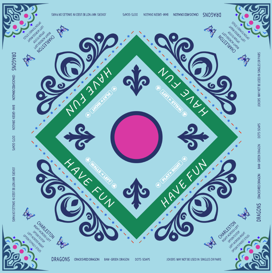 Mint blue Mahjong mat