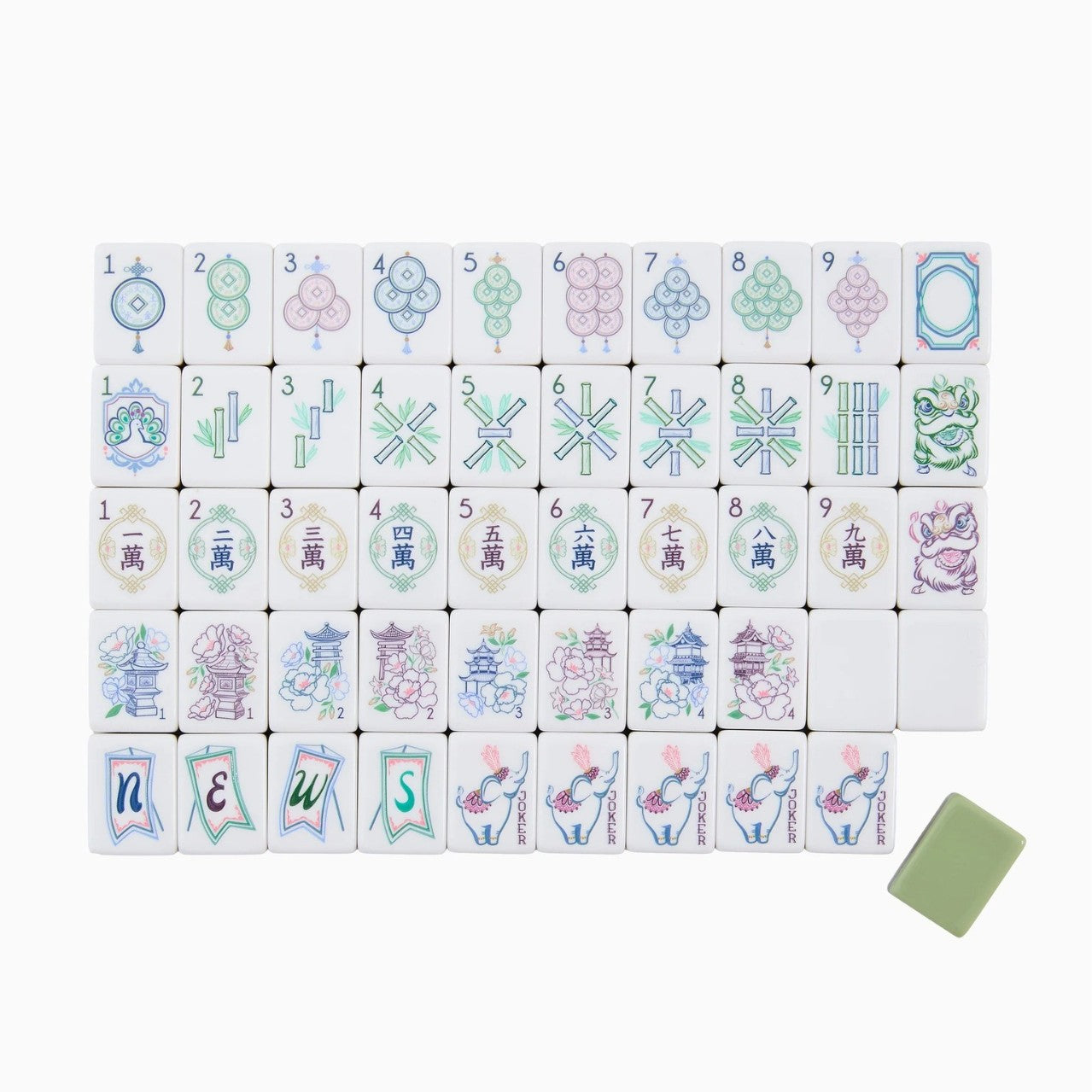 Sage Mahjong Tiles  (31.5*23*13mm)