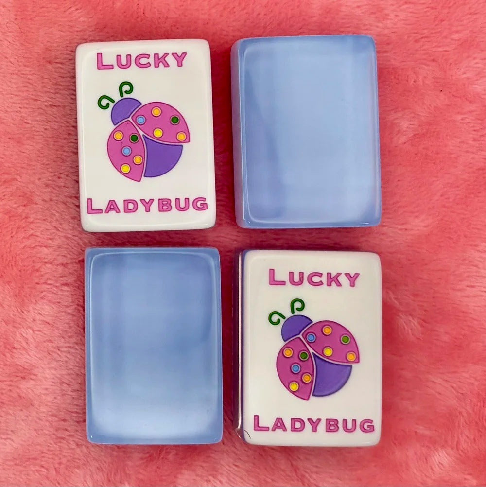 Lucky Ladybug Mahjong Tiles  (31.5*23*16mm)