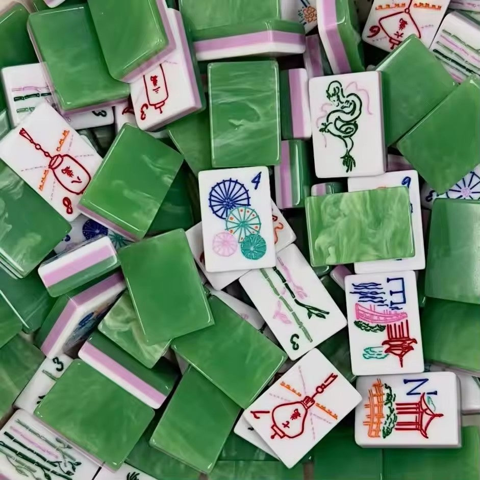 Green Marble Mahjong Tiles  (31.5*25*11mm)