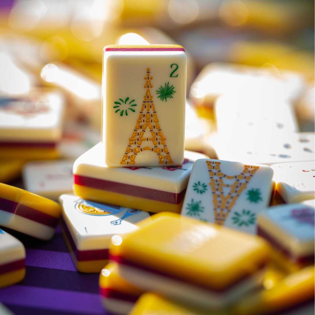 Yellow Paris Mahjong Tiles  (38*25*12mm)