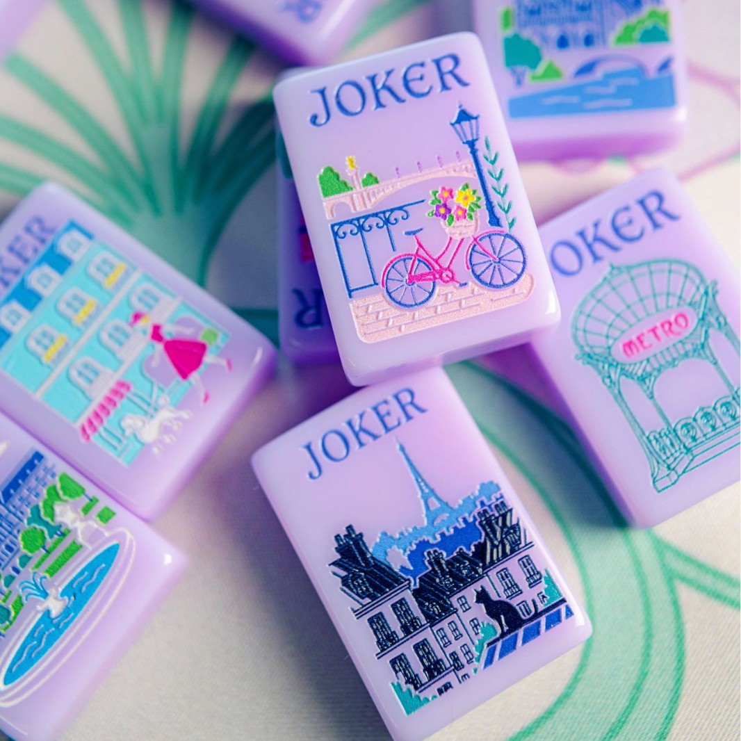 Purple mahjong tiles mahjong tiles Mahjong Acrylic