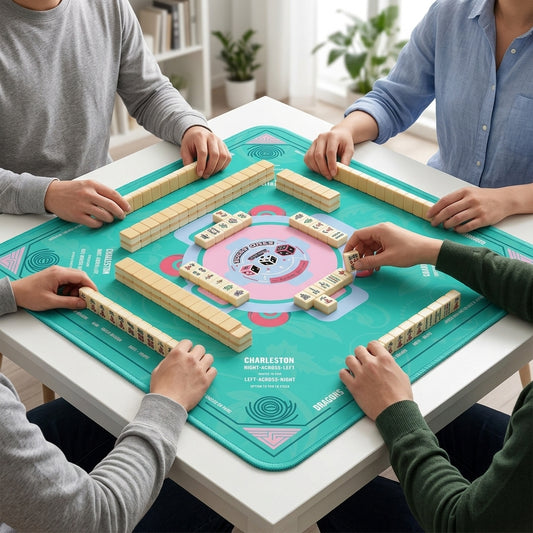 Sky blue Mahjong mat