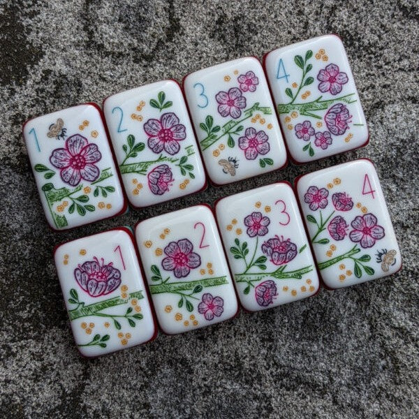 Walk with me Mahjong Tiles  (38X25X18mm)