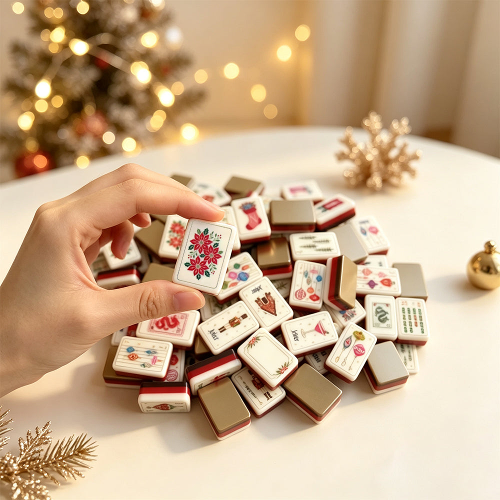 Gold  Christmas Mahjong Tiles  (38*25*15mm)