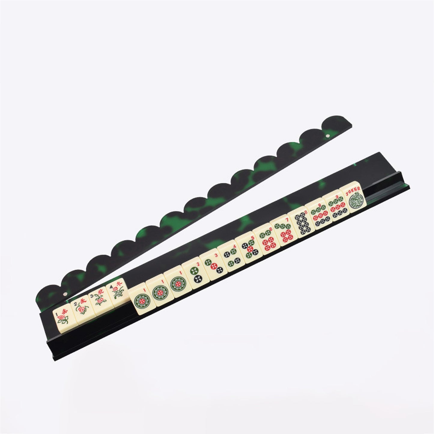 Set Of 4 Luxury Mahjong Rack Tortoise American Scalloped Mahjong Rack