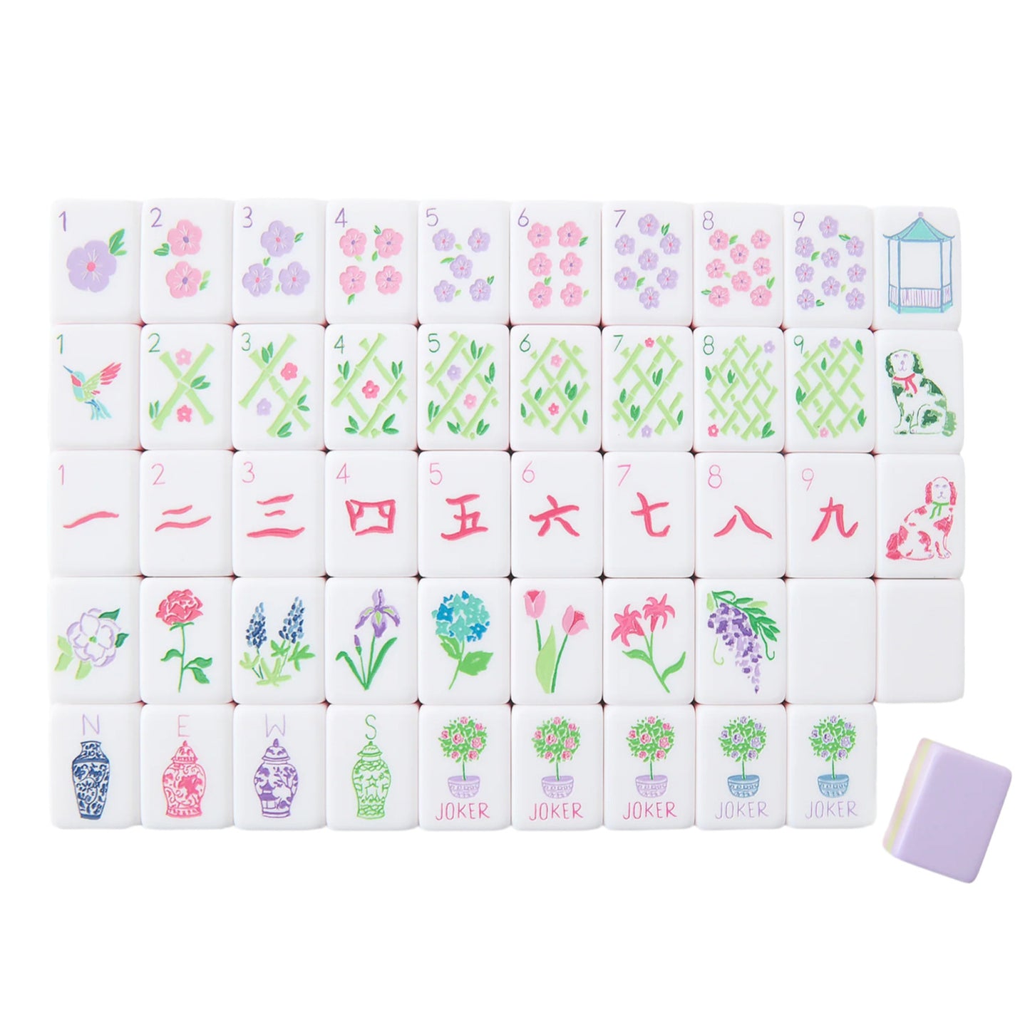 Lavender America Mahjong Tile  Four-Layer Mahjong Acrylic Mahjong Tiles oh my mahjong tiles