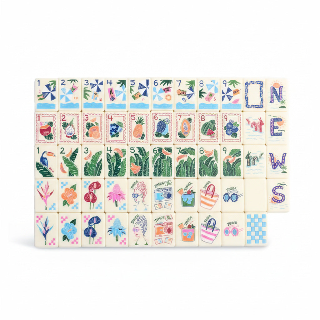 Summer Traveling Mahjong Tiles  (28*20*5mm)