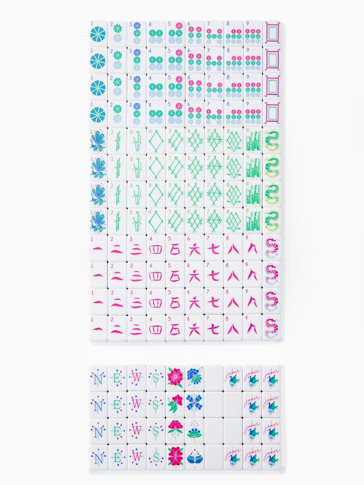 Mahjong Custom Color Four-Layer Mahjong Acrylic Mahjong Tiles