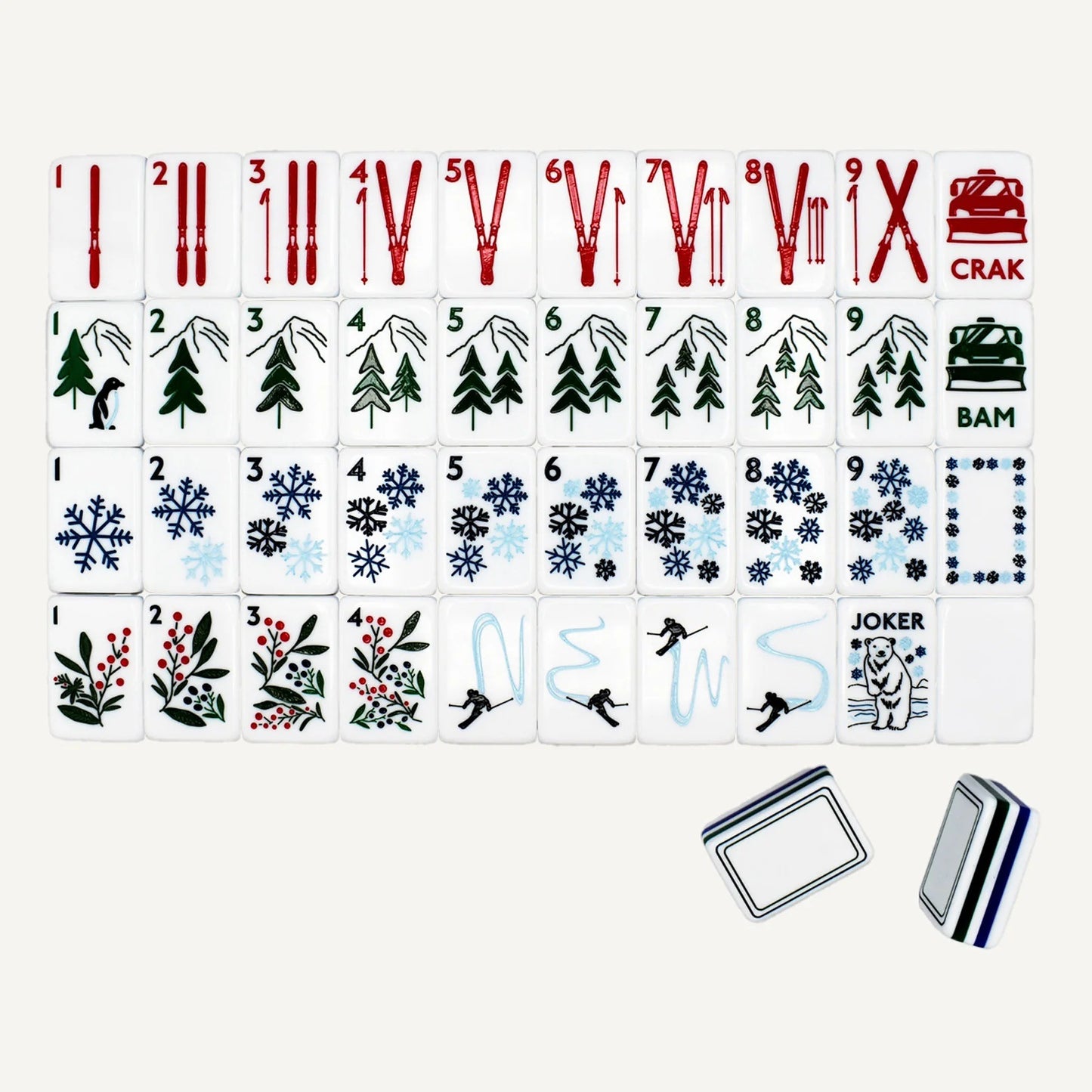 Winter Mahjong Tiles  (36*24*15mm)