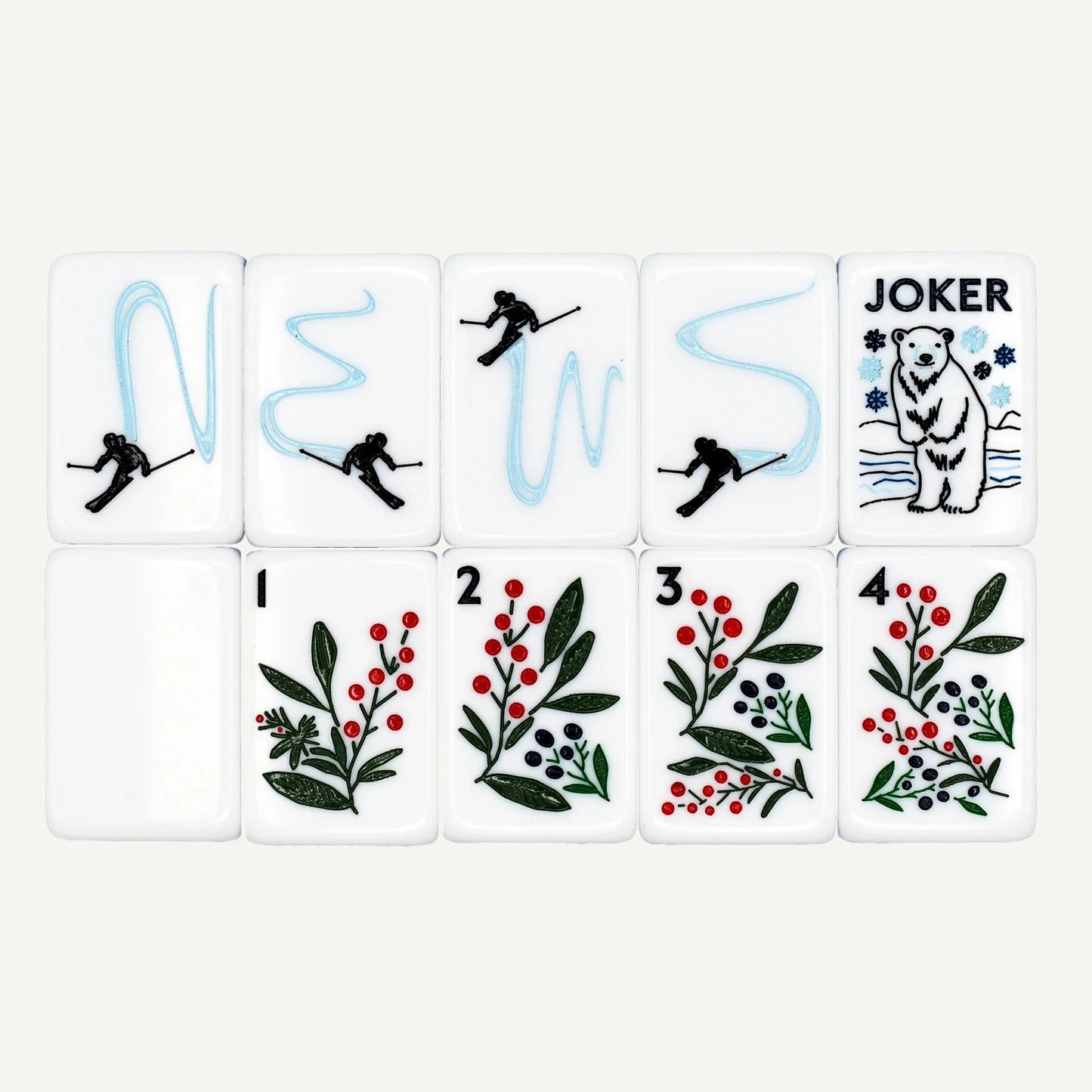 Winter Mahjong Tiles  (36*24*15mm)