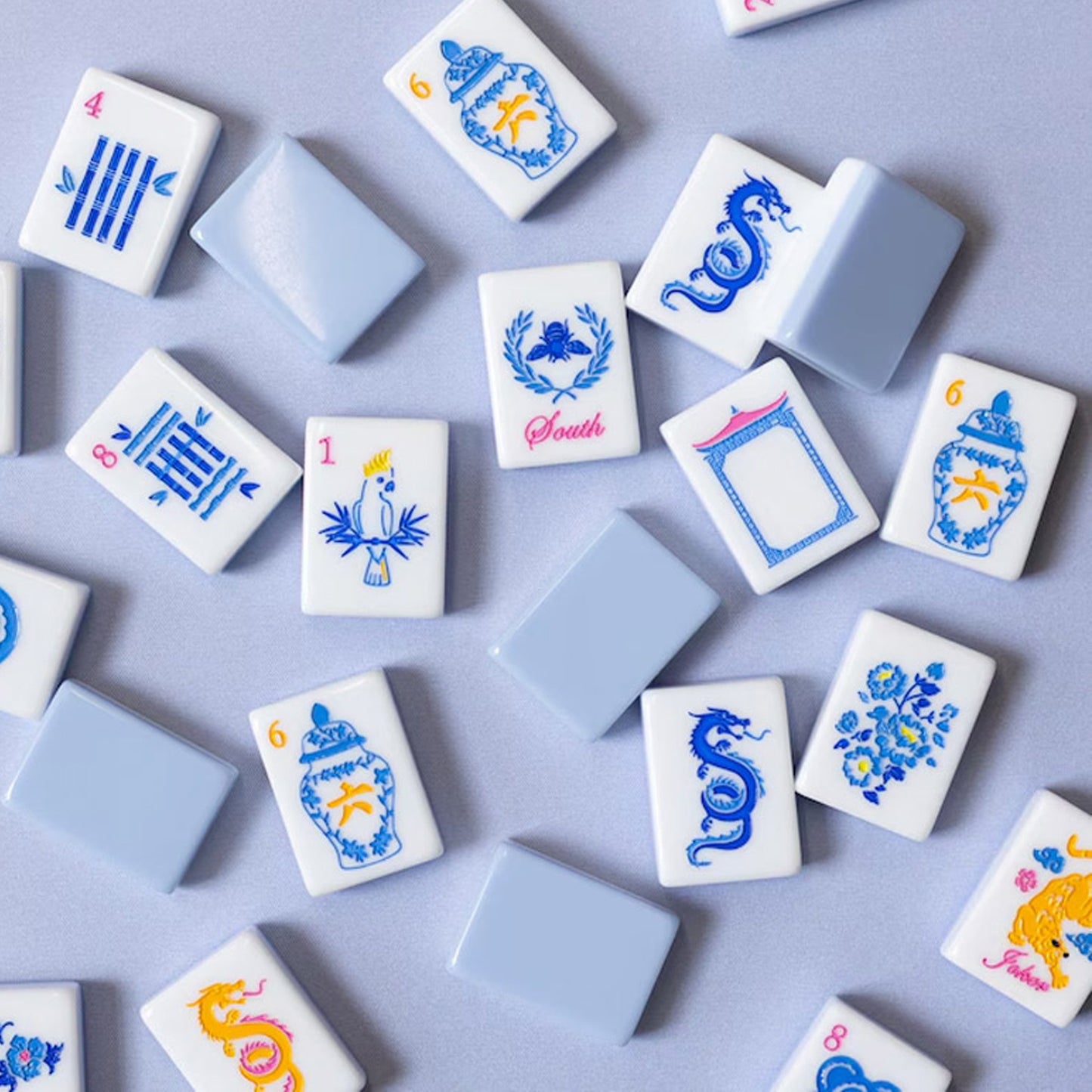 Blue mahjong tiles mahjong tiles Mahjong Acrylic Mahjong Tiles