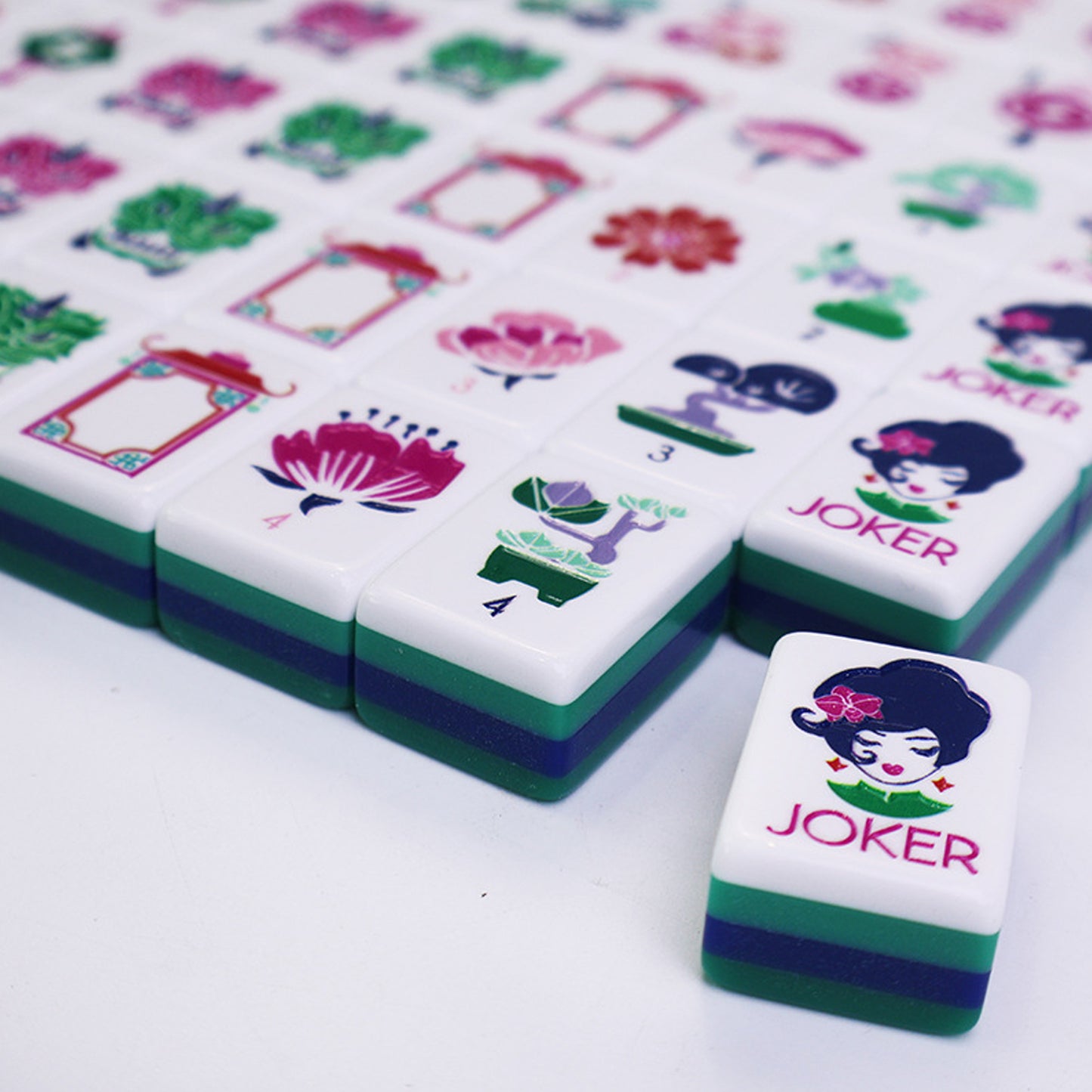 Green Mahjong Tile  Four-Layer Mahjong Acrylic Mahjong Tiles