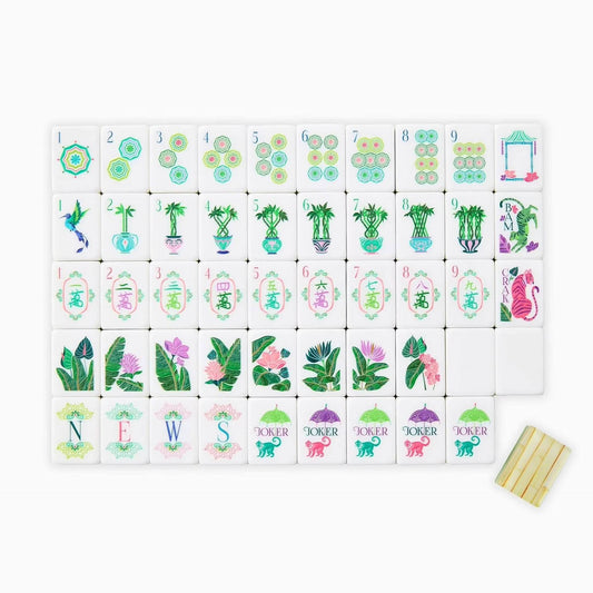 Tropical plants Mahjong Tile  Four-Layer Mahjong Acrylic