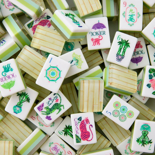 Tropical plants Mahjong Tile  Four-Layer Mahjong Acrylic