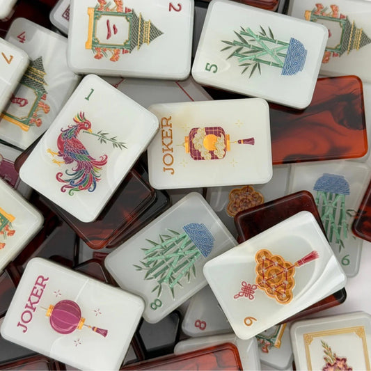 America Red Wealth Mahjong Tiles  (36*25*11mm)