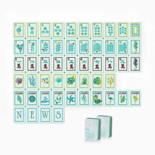 Blue Coral Coast Mahjong Tiles  (36*25*15mm)
