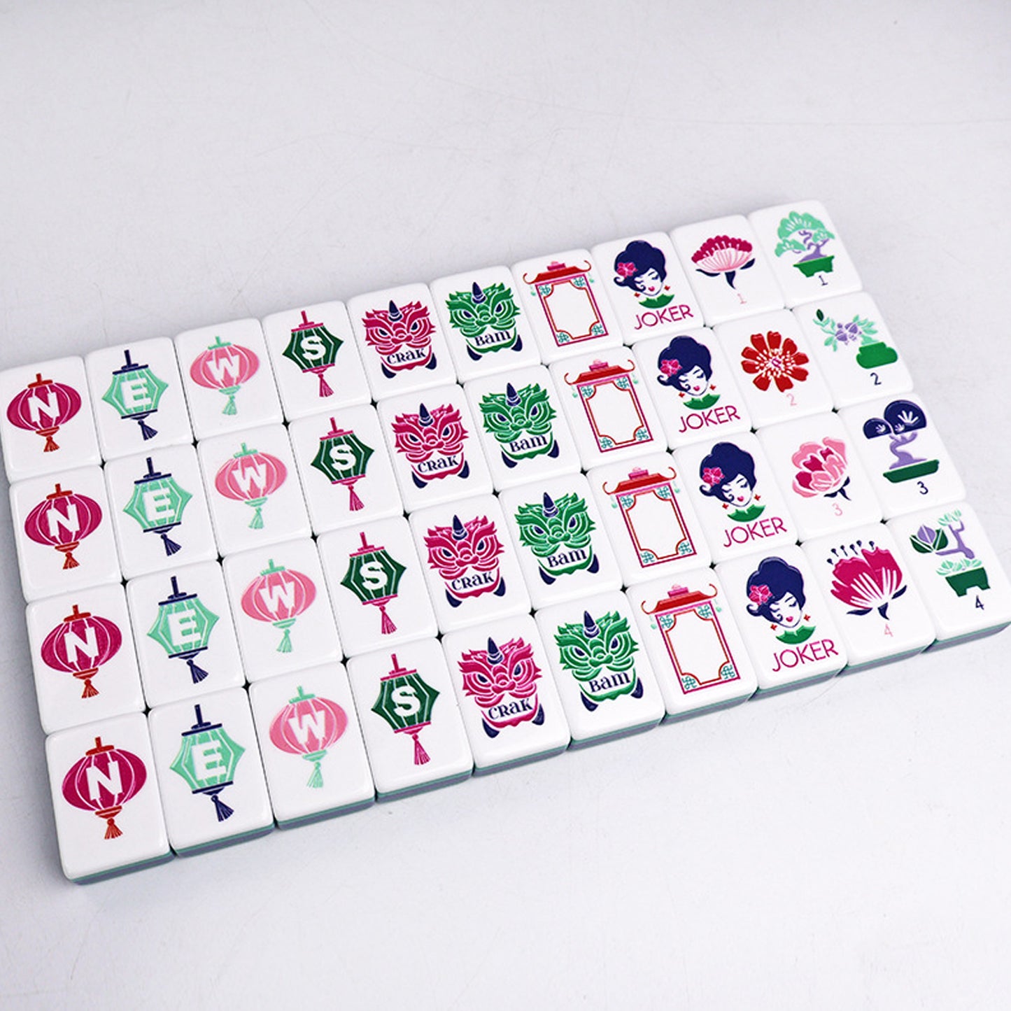 Green Mahjong Tile  Four-Layer Mahjong Acrylic Mahjong Tiles
