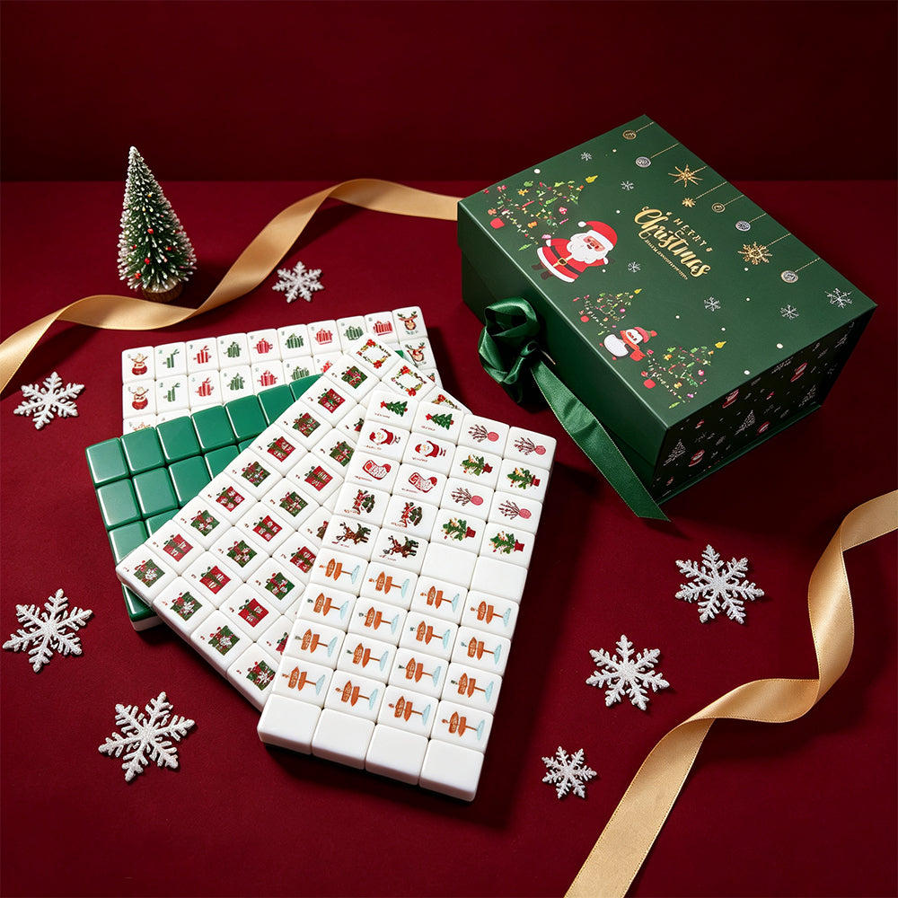 Christmas Mahjong Tile  Four-Layer Mahjong Acrylic Mahjong Tiles(31.5*16*23mm)